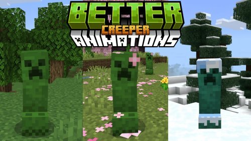 Better Creeper Animations for Minecraft Bedrock