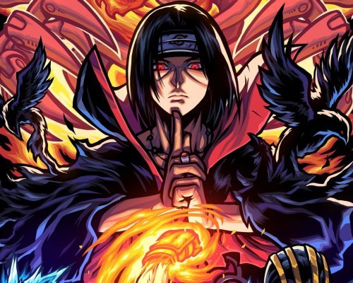 Itachi Uchiha Eternal Flame Texture Pack for Minecraft Bedrock