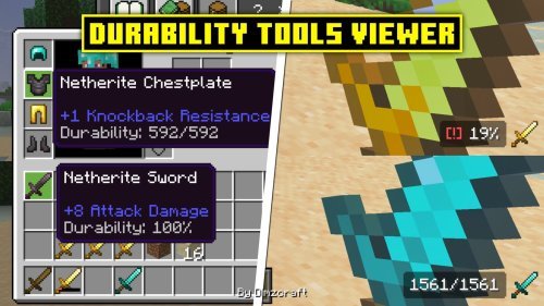 Best Minecraft Addons 2026: Durability Warning for MCPE