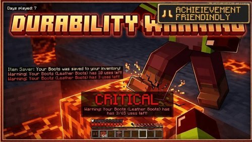 Best Minecraft Addons 2026: Durability Warning for MCPE