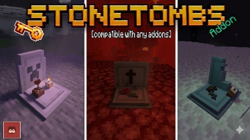 Stone Tombs addon for Minecraft Bedrock: death recovery guide