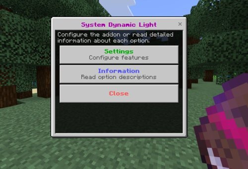 System Dynamic Light Addon: Dynamic Lighting for Minecraft Bedrock