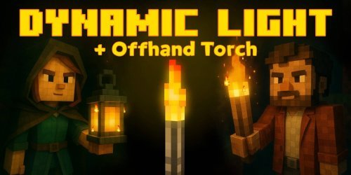 Dynamic light offhand torch addon for Minecraft Bedrock