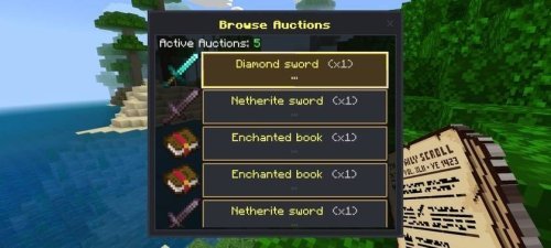 Best Minecraft Addons 2026: Auction House Economy System