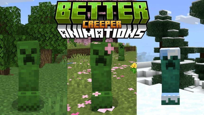 Better Creeper Animations for Minecraft Bedrock
