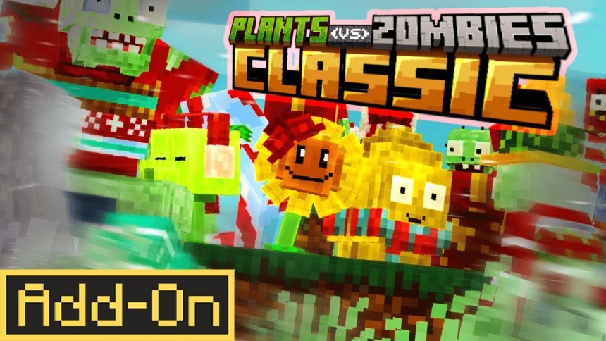 Best MCPE Addons 2026: Plants vs. Zombies by Croks