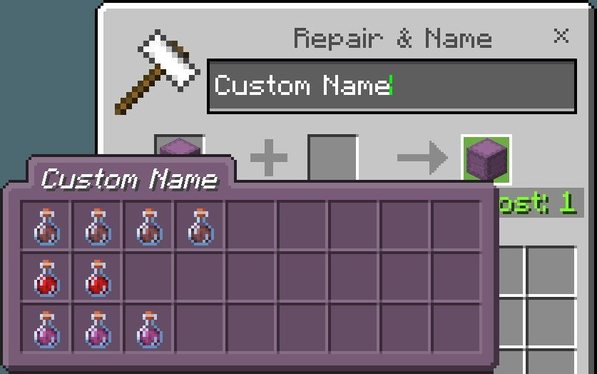 Shulker Preview for Minecraft Bedrock: Hover to See Contents